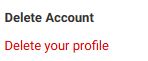 Delete profile
