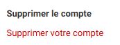 supprimer compte