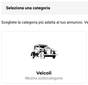 Scegliere categoria